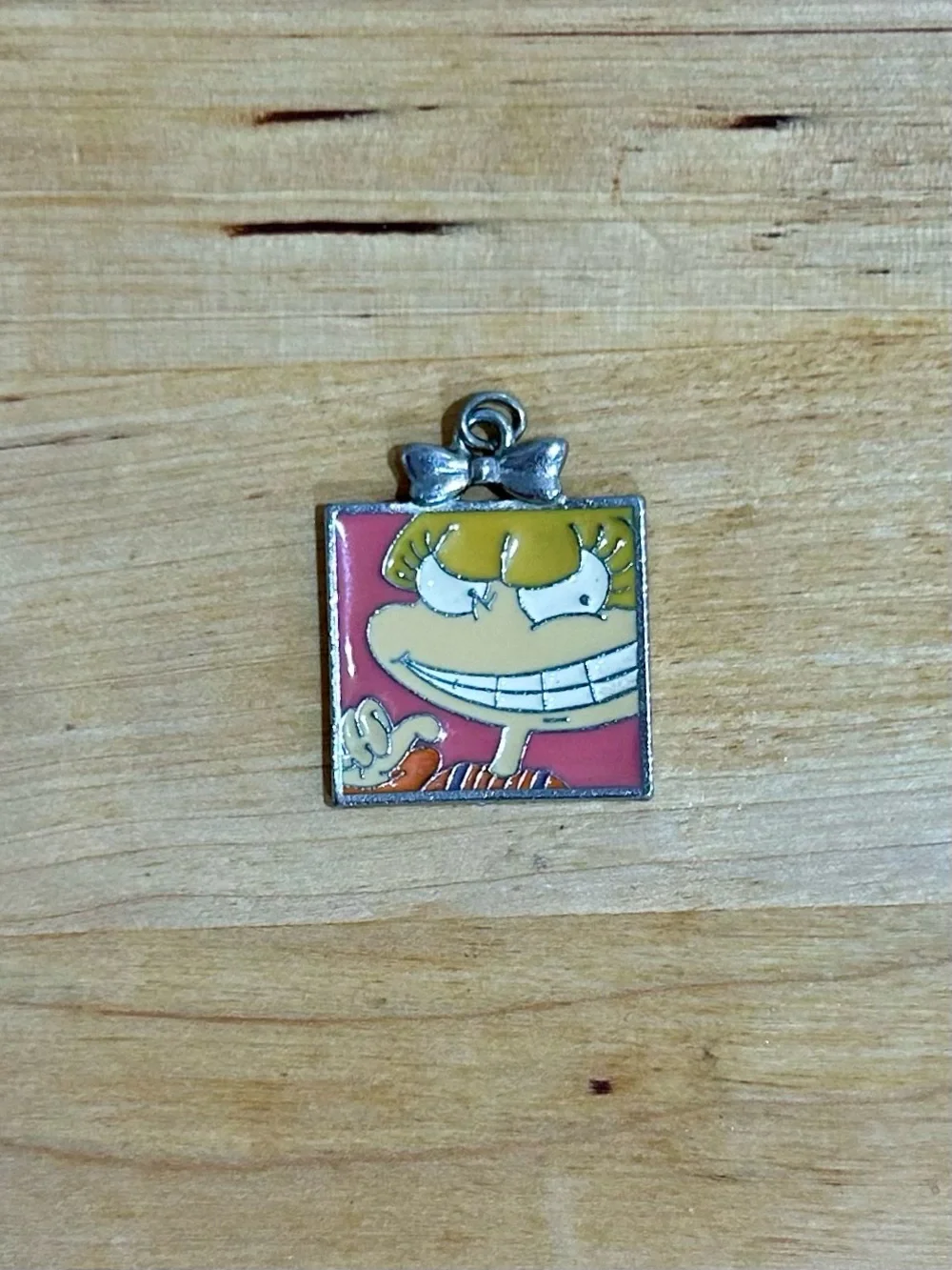Vintage 1997 Rugrats Angelica Enamel Charm for Necklace Nickelodeon Retro